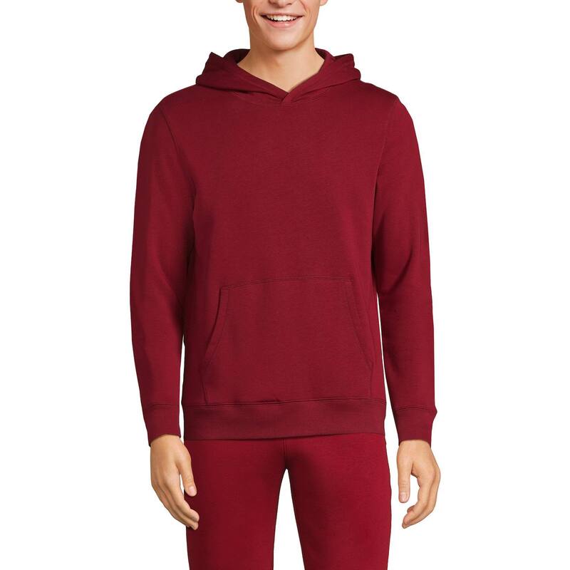 ランズエンド メンズ トップス Tシャツ スウェット Adult Lands' End School Uniform Hooded Pullover Sweatshirt Garnet 7,585円