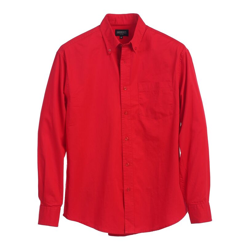 ジョベルティ メンズ トップス Tシャツ オックスフォード コットン Gioberti Men's 100% Cotton Long Sleeve Casual Twill Oxford Shirt Red レッド