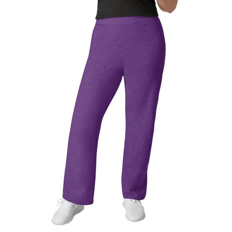ヘインズ レディース ボトムス カジュアルパンツ スウェットパンツ フリース Women's Hanes Open-Bottom Fleece Sweatpants Violet Splendor バイオレット