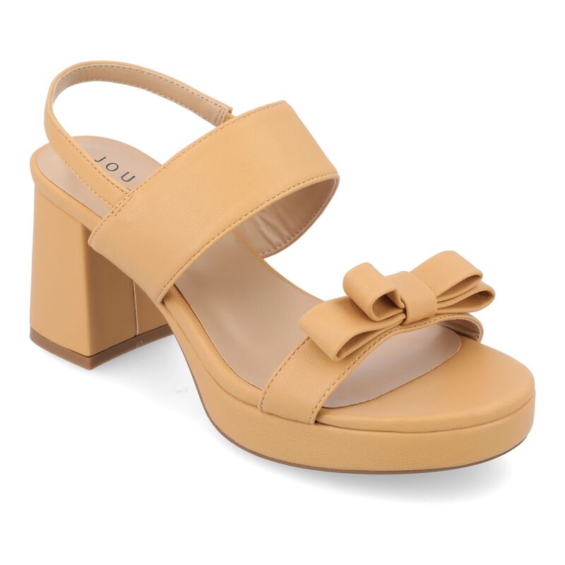 ジュルネ コレクション レディース シューズ サンダル ヒール Journee Collection Brookan Women's Block Heel Sandals Tan タン 12,766円