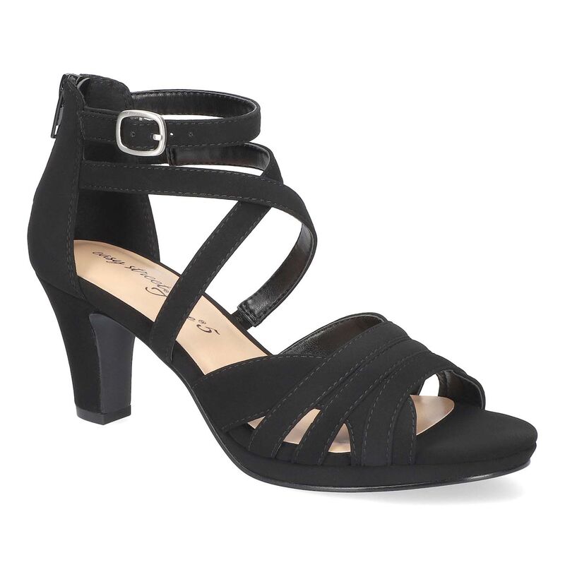 イージーストリート レディース シューズ サンダル Easy Street Crissa Women's Dressandals Black Lamy ブラック