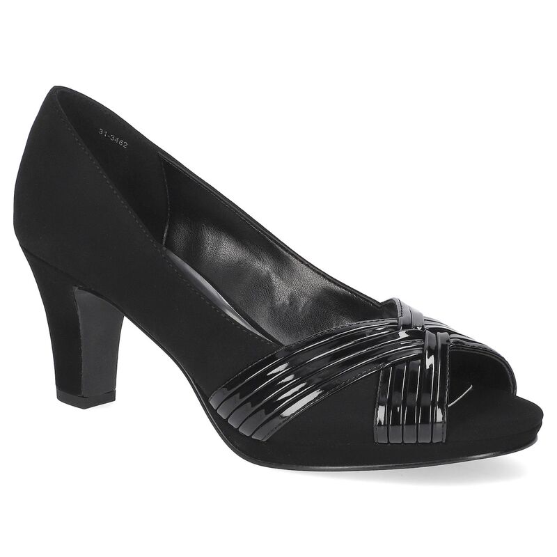 イージーストリート レディース シューズ パンプス プラットフォーム Easy Street Women's Lavish Platform Peep Toe Pumps Black Lamy ブラック