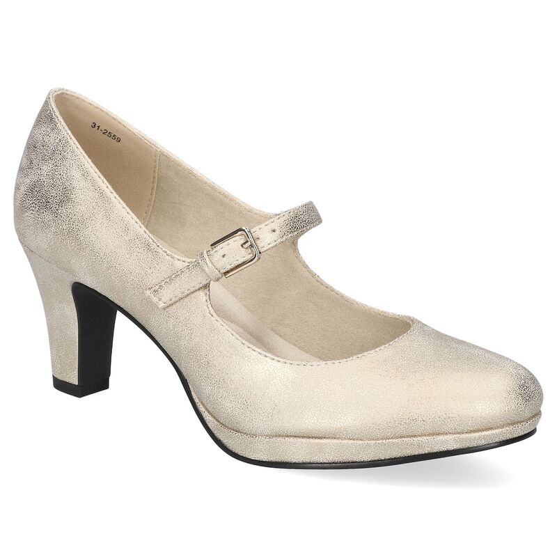 イージーストリート レディース シューズ パンプス プラットフォーム Easy Street Women's Zest Mary Jane Platform Pumpsoft Gold ゴールド