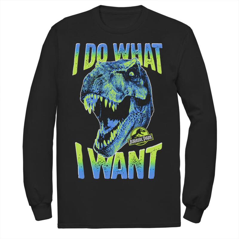 アニメキャラクター メンズ トップス Tシャツ Licensed Character Men's Jurassic Park T-Rex I Do What I Wantee Black ブラック