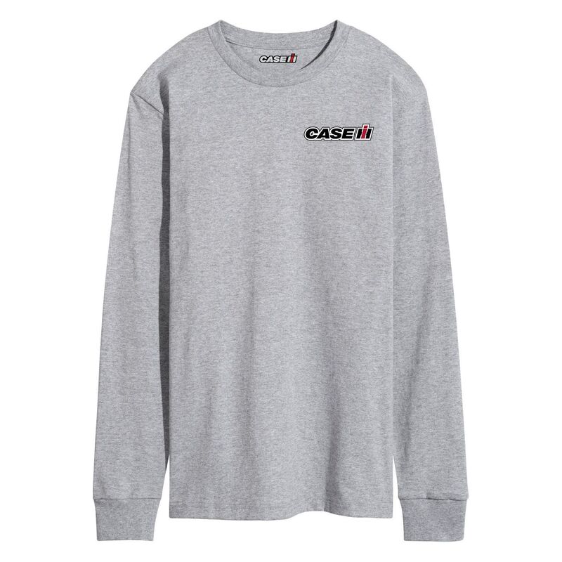 アニメ人となり メンズ トップス ティーシャツ Licensed Character Men\u0027s Case IH Magnum Any Field Will Do Long Sleeve Tee Gray 薄墨色 メンズファッション-Tシャツ・カットソー-トップス
