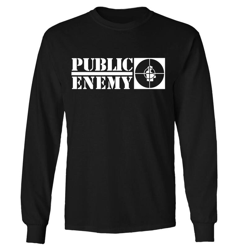 アニメキャラクター メンズ トップス Tシャツ ロゴ Licensed Character Men's Public Enemy Logo Long Sleeve Tee Black ブラック