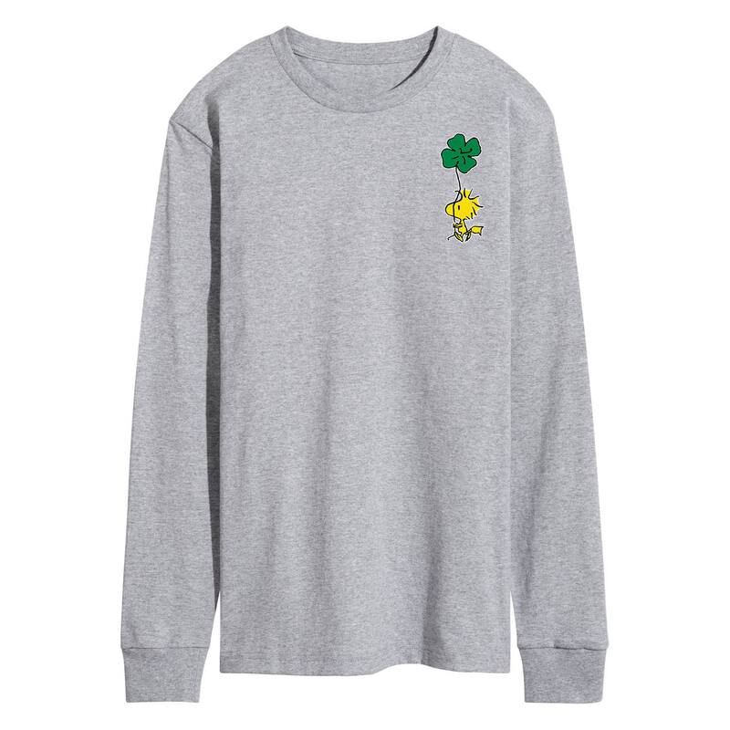アニメ人となり メンズ トップス ティーシャツ Licensed Character Men\u0027s Peanutsnoopy Woodstock Tee Gray 薄墨色 Tシャツ・カットソー-メンズファッション-トップス
