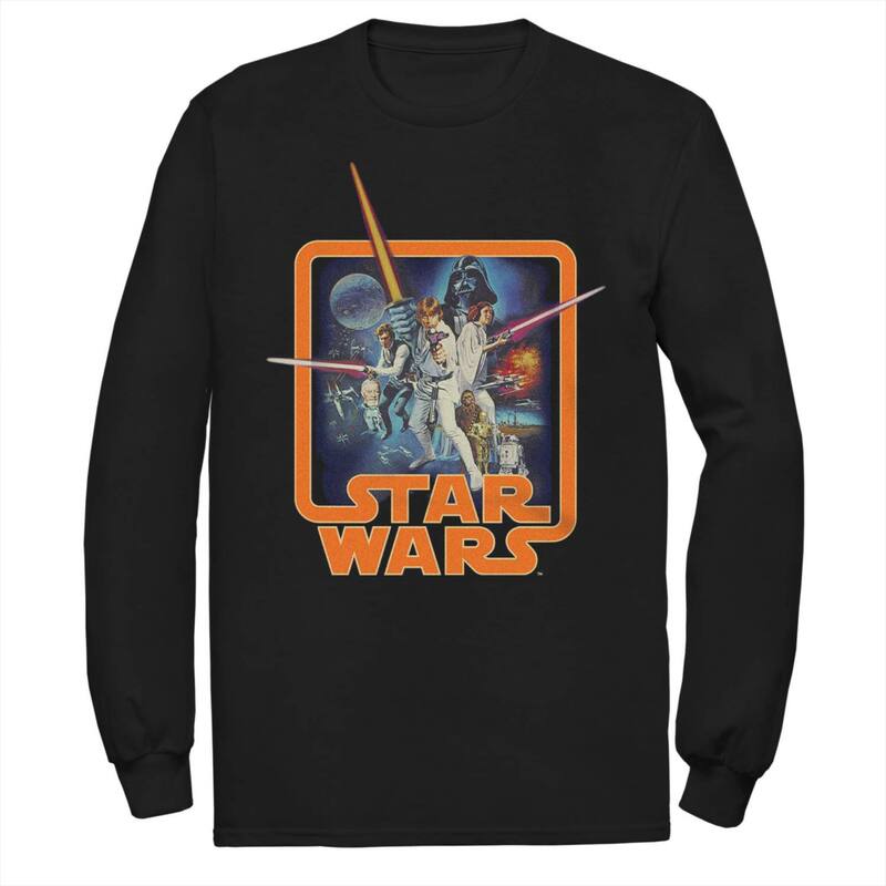 アニメキャラクター メンズ トップス Tシャツ LICENSED CHARACTER Men'star Wars Classic Group Tee Black ブラック