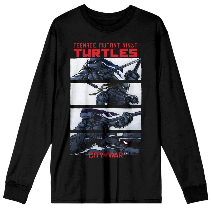 ニコロデオン メンズ トップス ティーシャツ グラフィック Men\u0027s Nickelodeon Teenage Mutant Ninja Turtles City At War Graphic Tee Black 黒いこと メンズファッション-トップス-Tシャツ・カットソー
