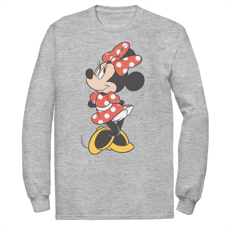 ウォルトディズニー メンズ トップス プルオーバー トール Disney\u0027s Minnie Mouse Big \u0026 Tall Traditional Pose Long Sleeve Athletic Heather ギョリュウモドキ