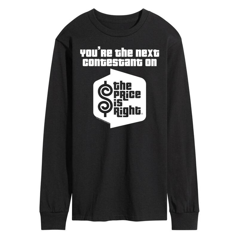 アニメ人となり メンズ トップス プルオーバー Licensed Character Men\u0027s The Price Is Right Long Sleeve Black 黒いこと