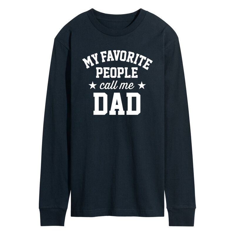 アニメ人となり メンズ トップス ティーシャツ Licensed Character Men\u0027s My Favorite People Call Me Dad Long Sleeve Navy 米国海軍 トップス-Tシャツ・カットソー
