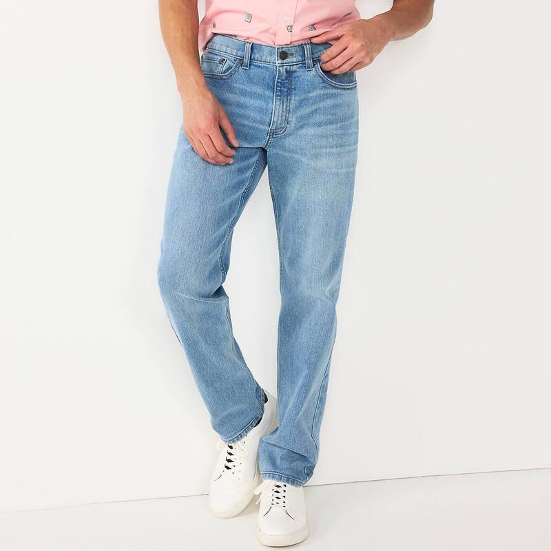 ソノマ メンズ ボトムス デニムパンツ ジーンズ Men'sonoma Goods For Lifeveryday Regular Straight Fit Jeans Light Stone ストーン｜ReVida 店