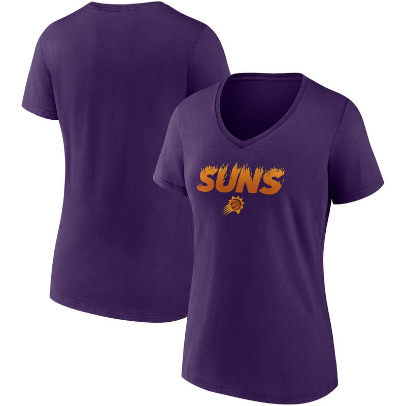 アンブランデッド メンズ トップス Tシャツ Vネック Unbranded Women's Fanatics Branded Purple Phoenix Suns Hometown Collection Fire V-Neck T-Shirt Phx Purple パープル