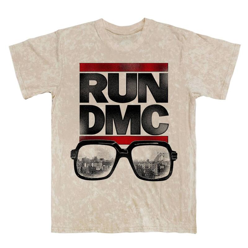 アニメキャラクター メンズ トップス Tシャツ グラフィック Licensed Character Men's Run DMC NYC Glasses Mineral Wash Graphic Tee Natural Mineral Wash