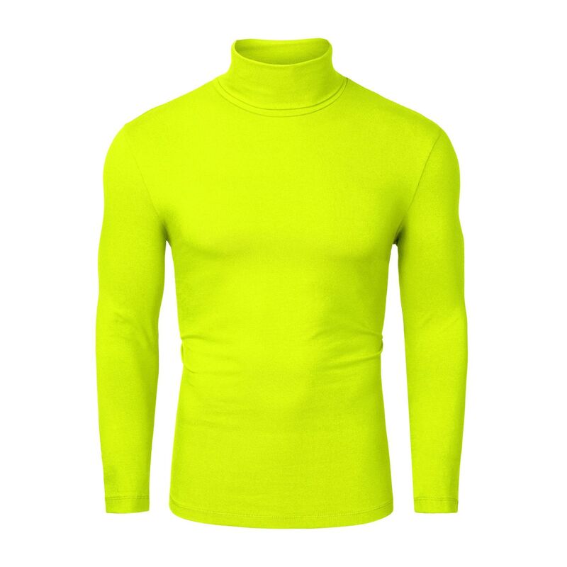Lars Amadeus メンズ トップス Tシャツ スリムフィット タートルネック Lars Amadeus Men's Pullover Turtle Neck Long Sleevestretchy Slim Fitops Green Yellow イエロー 8,266円