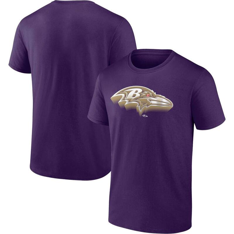 ファナティクス メンズ トップス Tシャツ Men's Fanatics Purple Baltimore Ravens Chrome Dimension T-Shirt Rav Purple パープル