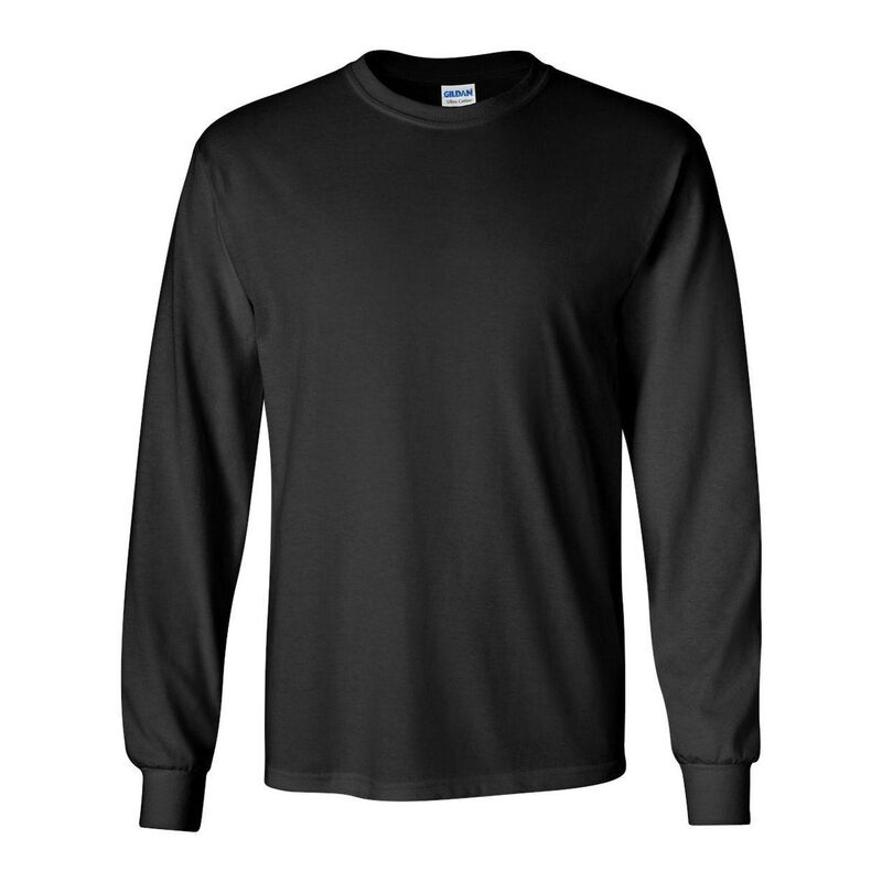 ギルダン メンズ トップス Tシャツ コットン Gildan Ultra Cotton Long Sleeve T-Shirt Black ブラック