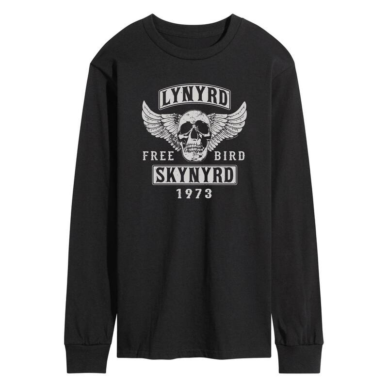 アニメ人となり メンズ トップス ティーシャツ グラフィック Licensed Character Men\u0027s Lynyrd Skynyrd Free Bird Long Sleeve Graphic Tee Black 黒いこと メンズファッション-Tシャツ・カットソー-トップス