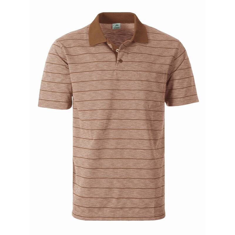 ジョベルティ メンズ トップス Tシャツ レギュラーフィット ポロシャツ Gioberti Men's Regular Fit Yarn Dye Striped Short Sleeve Polo Shirt With Pocket Camel キャメル