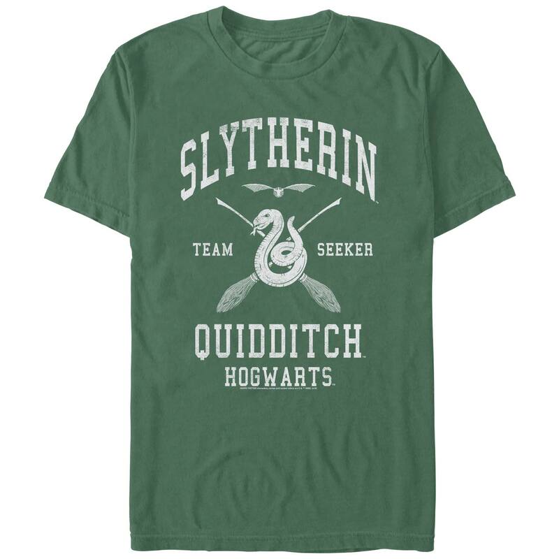 アニメキャラクター メンズ トップス Tシャツ グラフィック Licensed Character Men's Comfort Colors Harry Potter Slytherin Team Seeker Graphic Tee Light Green グリーン