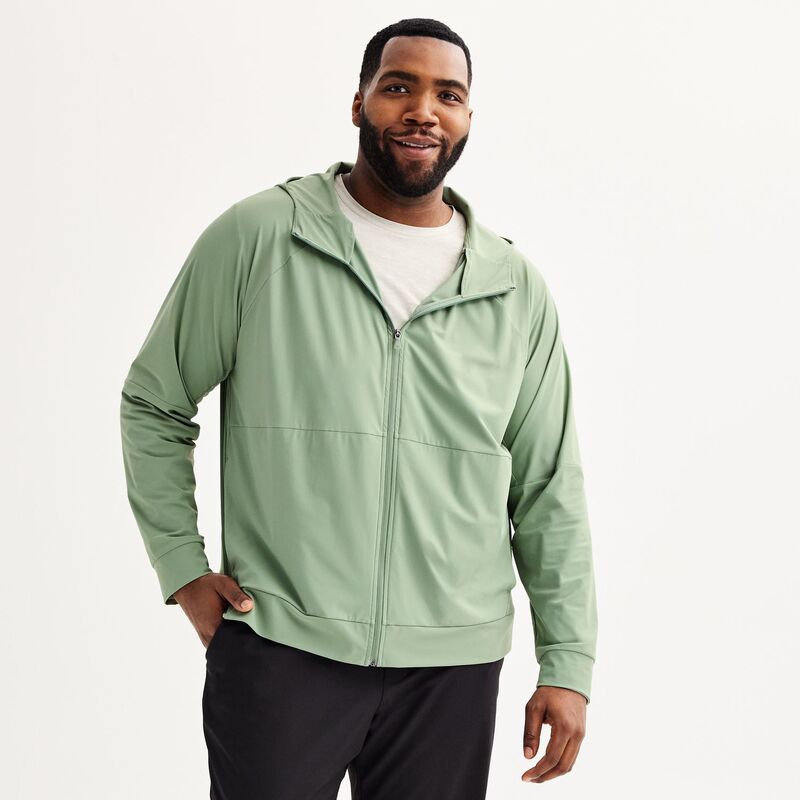Tek Gear メンズ アウター ジャケット・ブルゾン フーデッドジャケットール Big & Tall Tek Gear Performance Zip-Up Hooded Jacket Malou Green グリーン