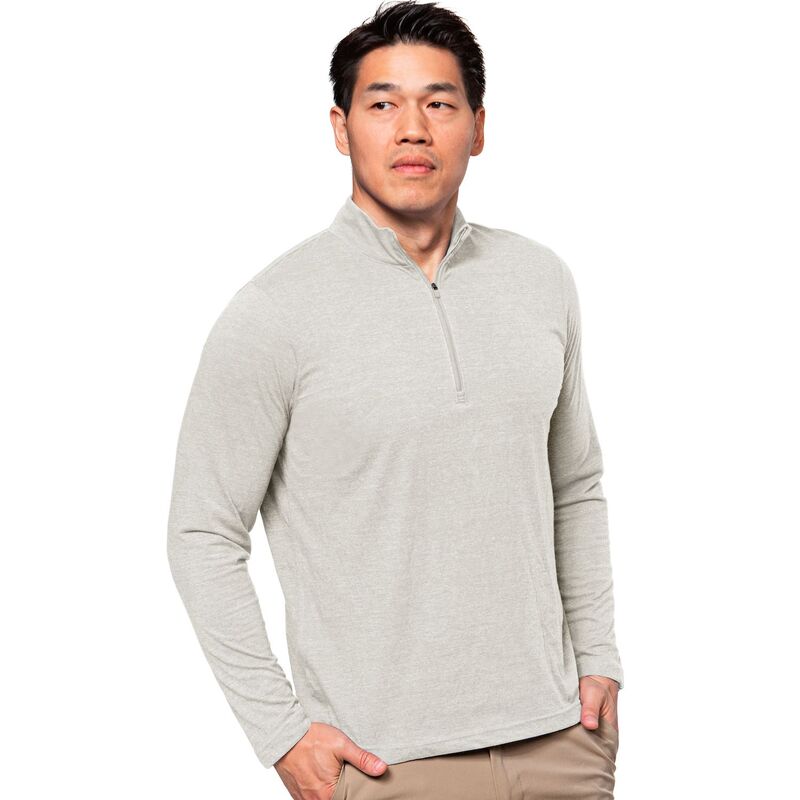 アンティグア メンズ トップス Tシャツ Men Antigua Peak Quarter-Zipullover Oatmeal オートミール