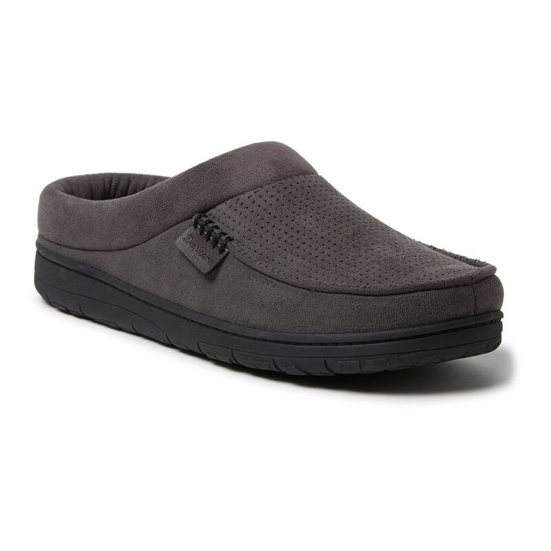 ディアフォームズ メンズ シューズ サンダル スエード Men's Dearfoams Brendan Perforated Microsuede Clog Slipper Pavement
