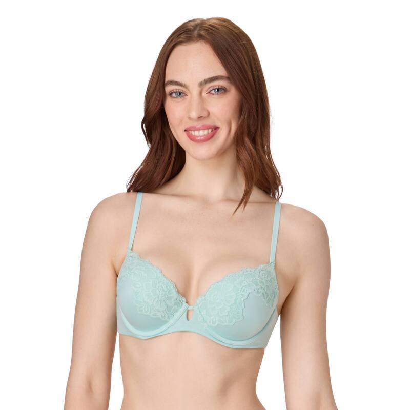 メイデンフォーム レディース アンダー御召しもの ブラ Maidenform Comfort Devotion Your Lift Underwire Bra DM1195 Blue Spearmint 青み