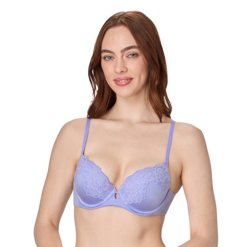 メイデンフォーム レディース アンダー御召しもの ブラ Maidenform Comfort Devotion Your Lift Underwire Bra DM1195 Blue With Lavender 青み