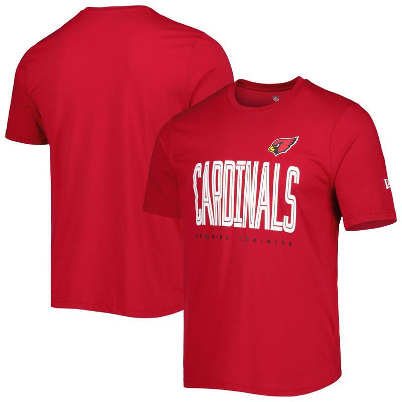 ニューエラ メンズ トップス Tシャツ Men's New Era Cardinal Arizona Cardinals Combine Authentic Training Huddle Up T-Shirt Acred レッド