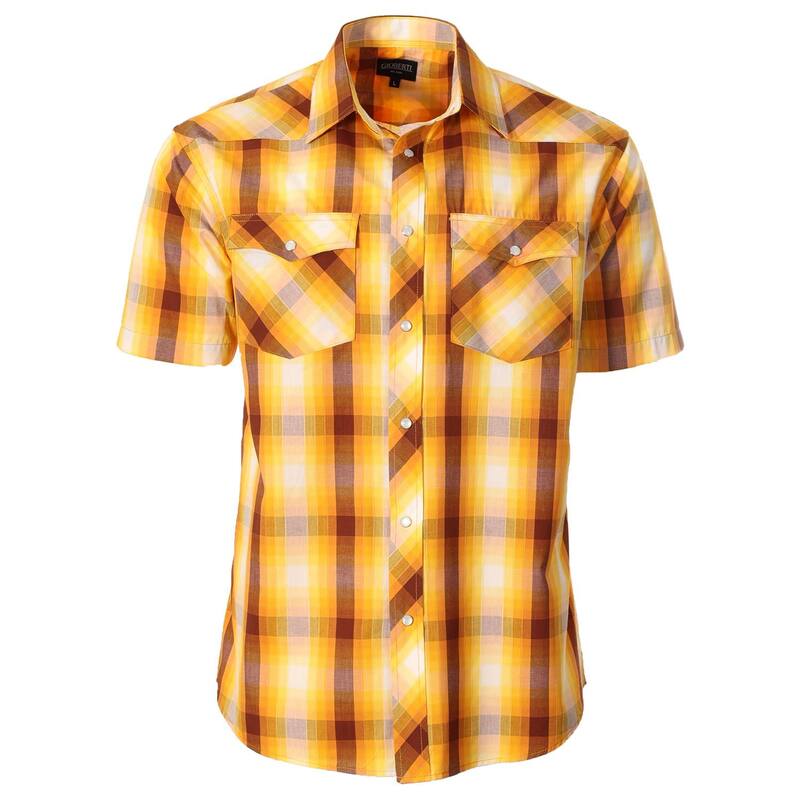 ジョベルティ メンズ トップス Tシャツ Gioberti Men's Western Cowboy Short Sleeve Shirt with Snap Buttons Gold Brown ブラウン|ReVida 店