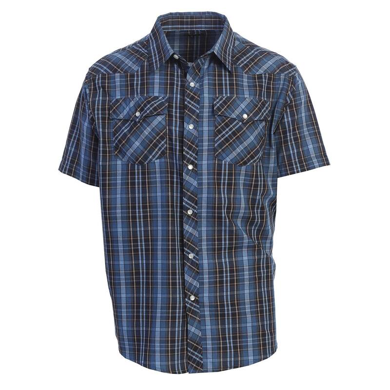 ジョベルティ メンズ トップス Tシャツ Gioberti Men's Western Cowboy Short Sleeve Shirt with Snap Buttons Navy Blue ネイビー|ReVida 店