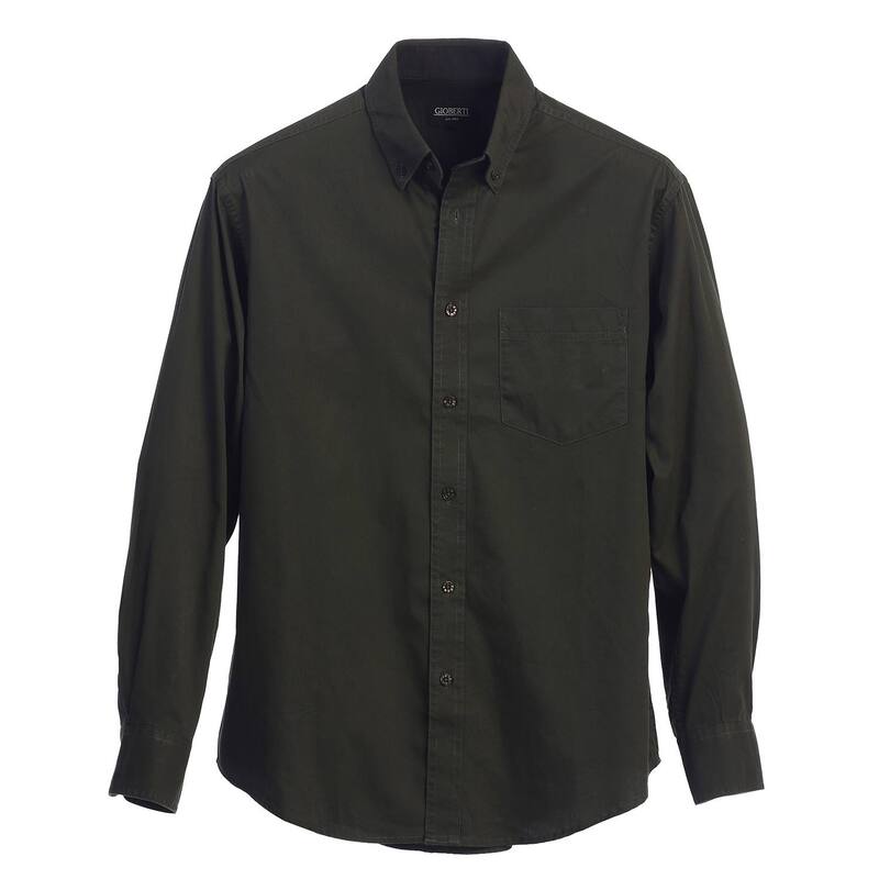 ジョベルティ メンズ トップス Tシャツ オックスフォード コントラスト コットン Gioberti Men's 100% Cotton Twill Oxford Shirt With Contrast Olive オリーブ