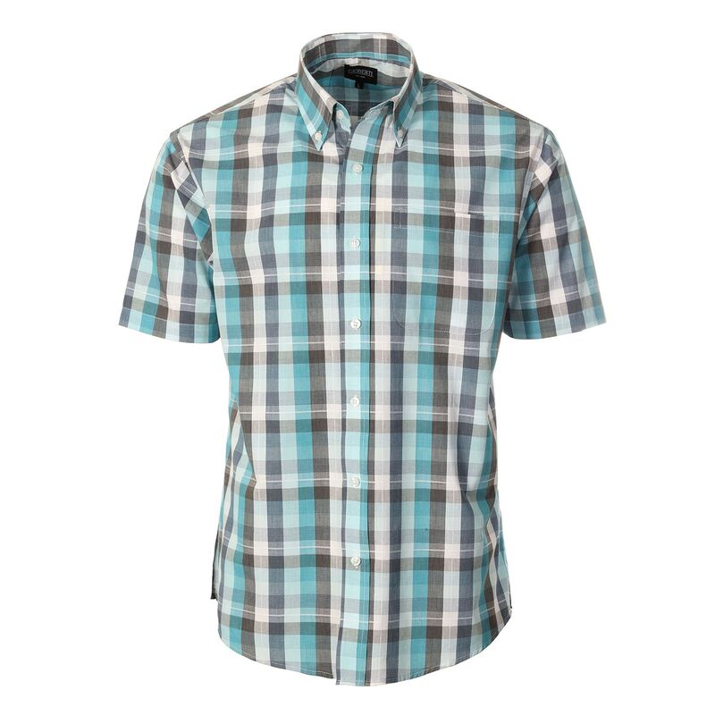 ジョベルティ メンズ トップス Tシャツ Gioberti Men's Plaid Short Sleeve Shirt Blue Checkered ブルー