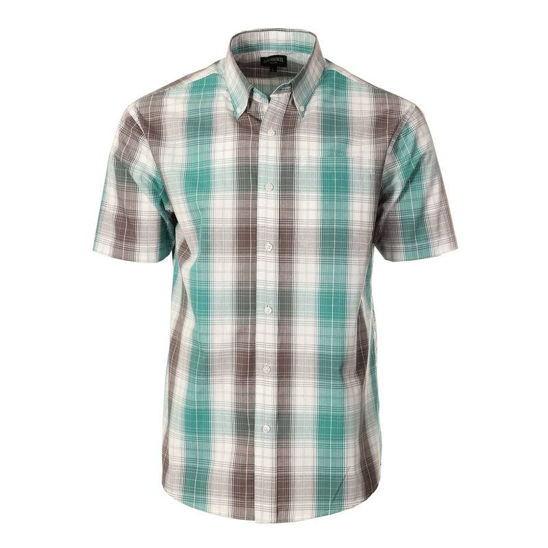 ジョベルティ メンズ トップス Tシャツ Gioberti Men's Plaid Short Sleeve Shirt Mint Chocolate ミント|ReVida 店