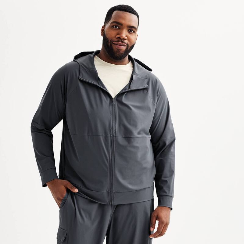 Tek Gear メンズ アウター ジャケット・ブルゾン フーデッドジャケットール Big & Tall Tek Gear Performance Zip-Up Hooded Jacket Hawk Gray グレー