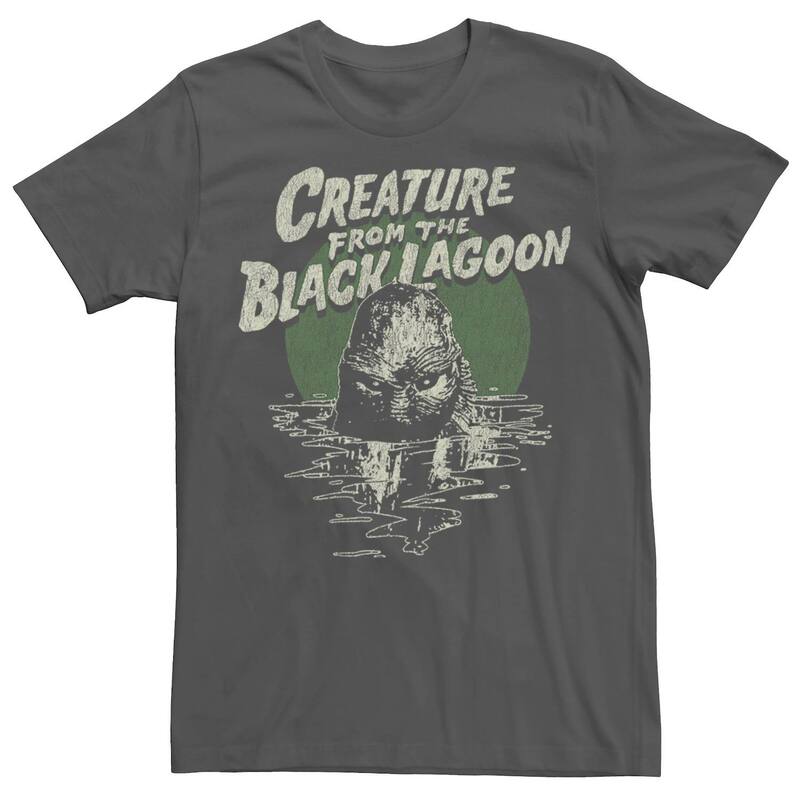 アニメキャラクター メンズ トップス Tシャツ グラフィック Licensed Character Men's Universal Monsters Creature From The Black Lagoon Poster Graphic Tee Charcoal チャコール