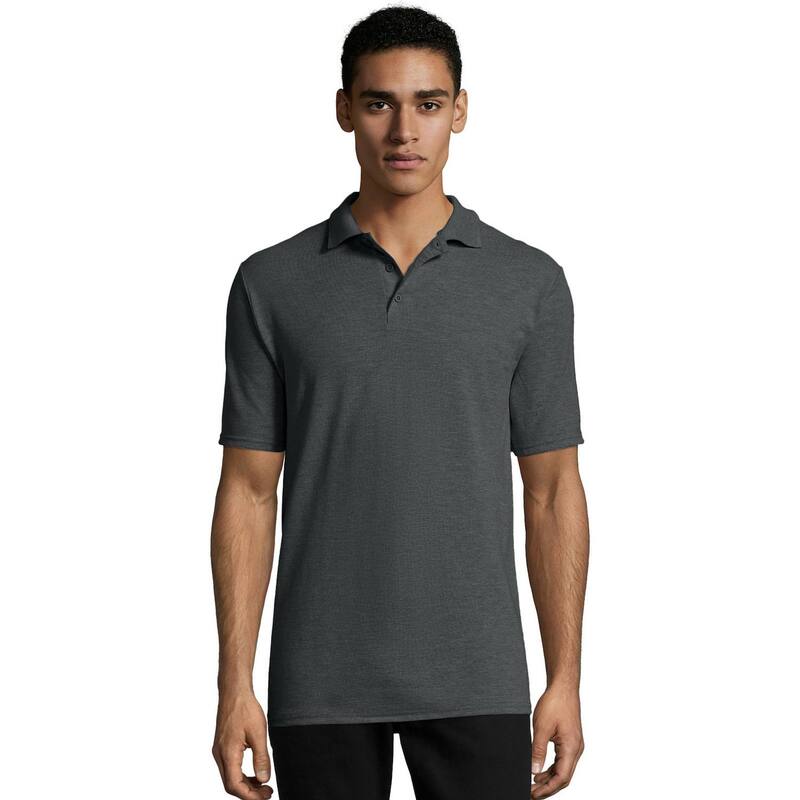 ヘインズ メンズ トップス Tシャツ ポロシャツ Men's Hanes X-Temp Fresh IQ Classic-Fit Pique Polo Charcoal Heather1 チャコール