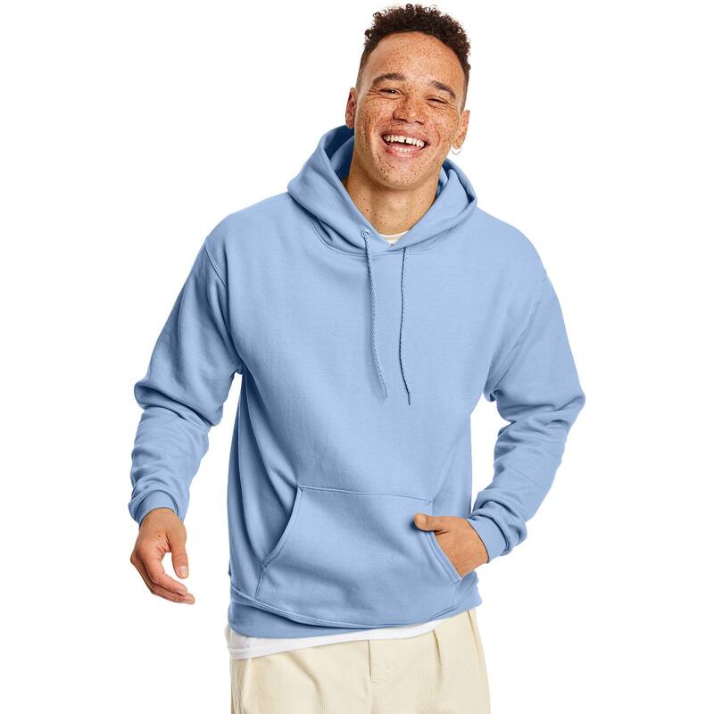 ヘインズ メンズ トップス Tシャツ フリース パーカー Men's Hanes EcoSmart Fleece Pullover Hoodie Light Blue ブルー