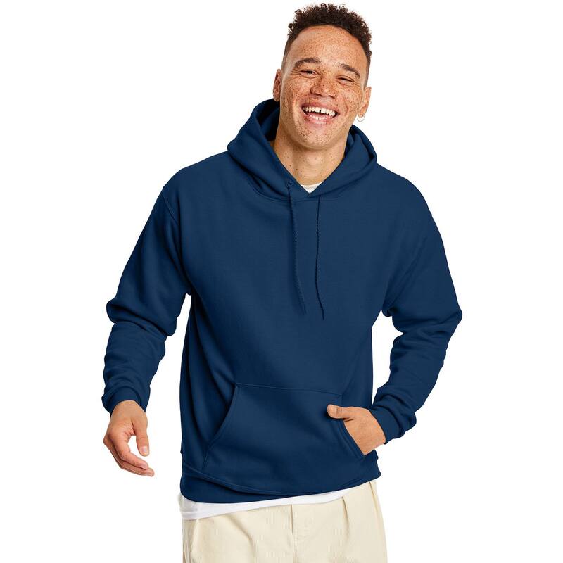 ヘインズ メンズ トップス Tシャツ フリース パーカー Men's Hanes EcoSmart Fleece Pullover Hoodie Navy ネイビー
