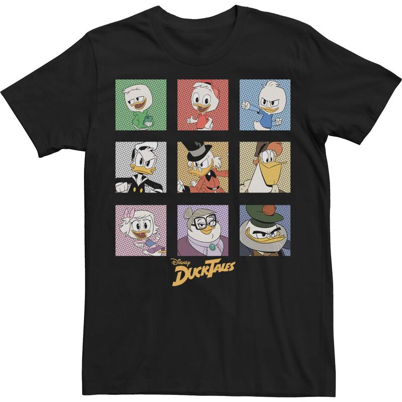ディズニー メンズ トップス Tシャツ Disney's DuckTales Men's Group Shot Box Up Tee Black ブラック
