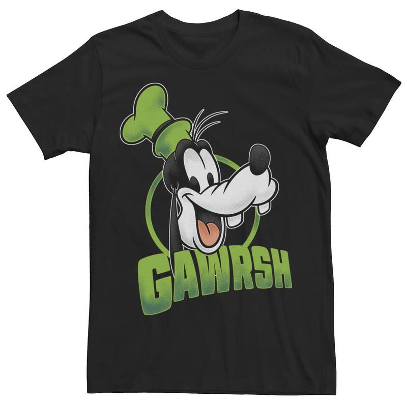 アニメキャラクター メンズ トップス Tシャツ Licensed Character Disney's Mickey And Friends Goofy Gawrsh Portrait Men's Tee Black ブラック 6,731円