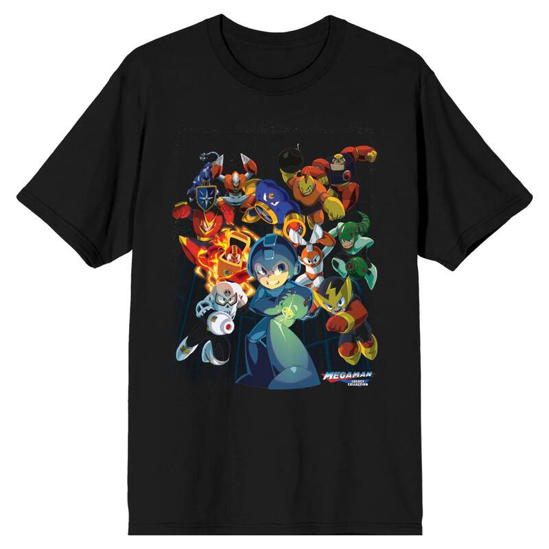 アニメキャラクター メンズ トップス Tシャツ キャップ Licensed Character Men's CapcomegaMan Tee Black ブラック