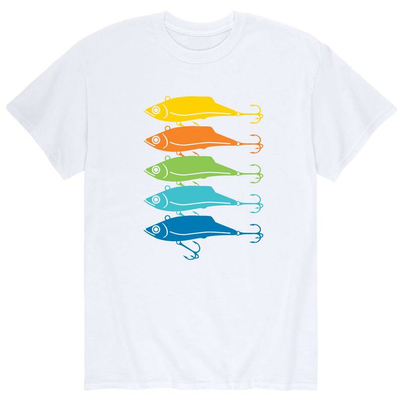アニメキャラクター メンズ トップス Tシャツ Licensed Character Men's Rainbow Fishing Lures Tee White ホワイト
