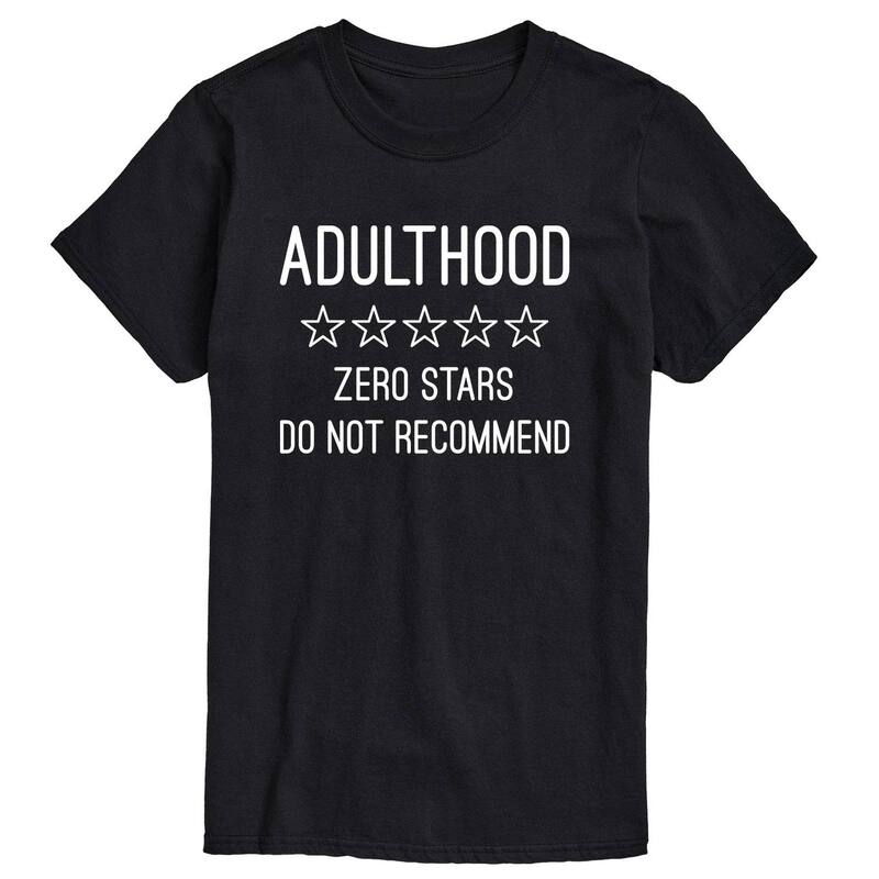 アニメキャラクター メンズ トップス Tシャツ トール Licensed Character Big & Tall Adulthood Not Recommend Tee Black ブラック