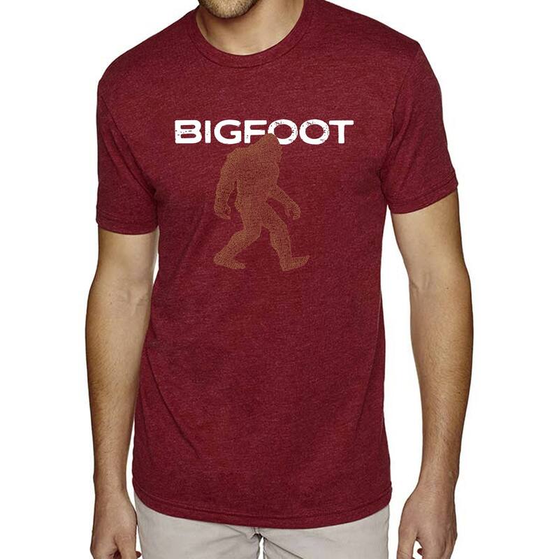 エルエーポップアート メンズ トップス Tシャツ LA Pop Art Bigfoot - Men's Premium Blend Word Art-Shirt Burgundy バーガンディ 5,985円