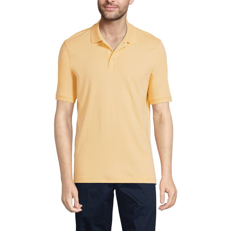 ランズエンド メンズ トップス Tシャツ ポロシャツ Men's Lands' End Short Sleeve Interlock Polo Shirt Maize