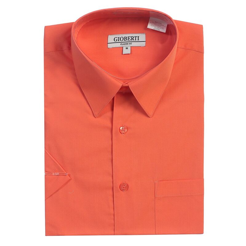 ジョベルティ メンズ トップス Tシャツ Gioberti Menhort Sleeve Solidresshirt Coral コーラル