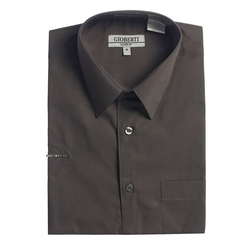 ジョベルティ メンズ トップス Tシャツ Gioberti Menhort Sleeve Solidresshirt Dark Gray グレー